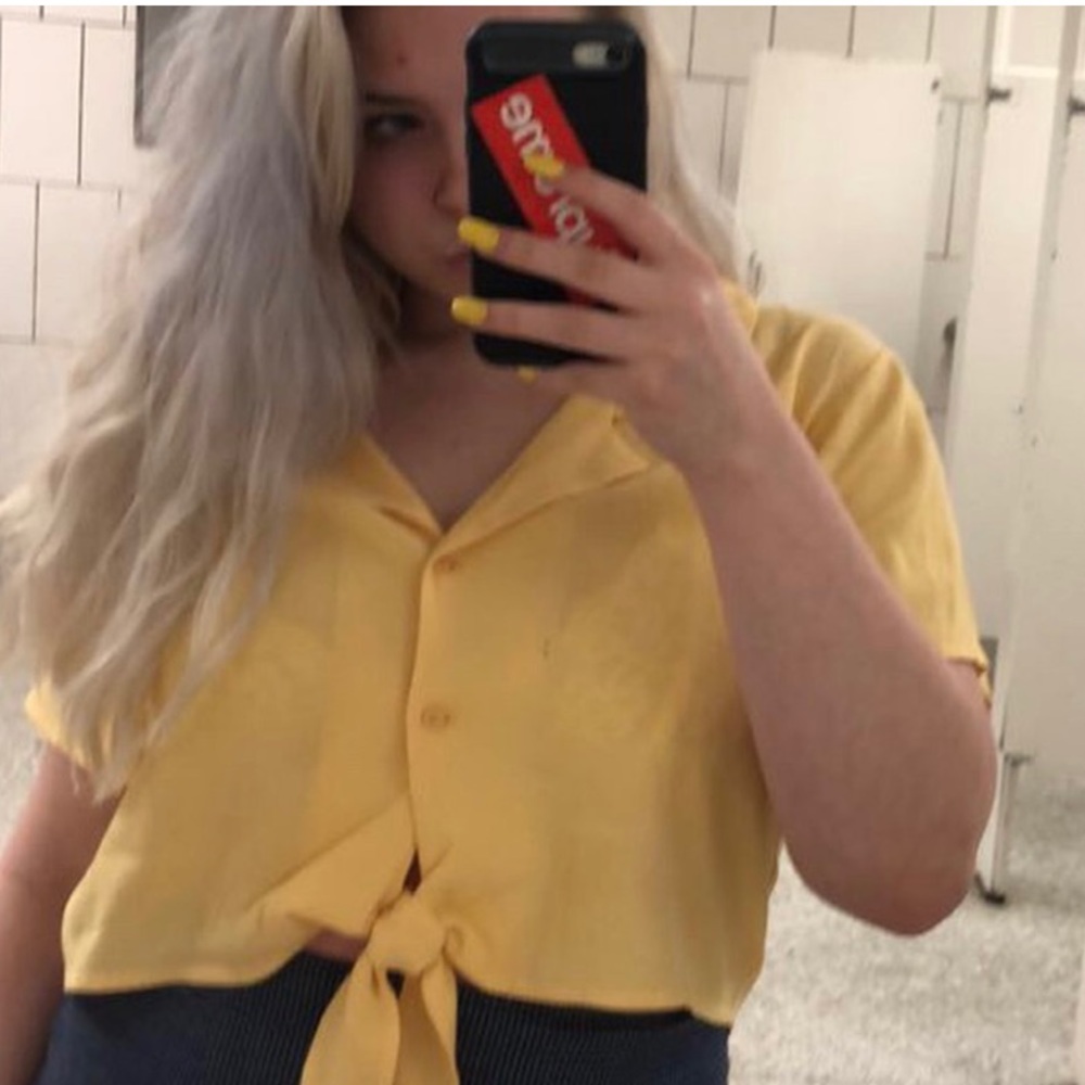 yellow shirt from f21